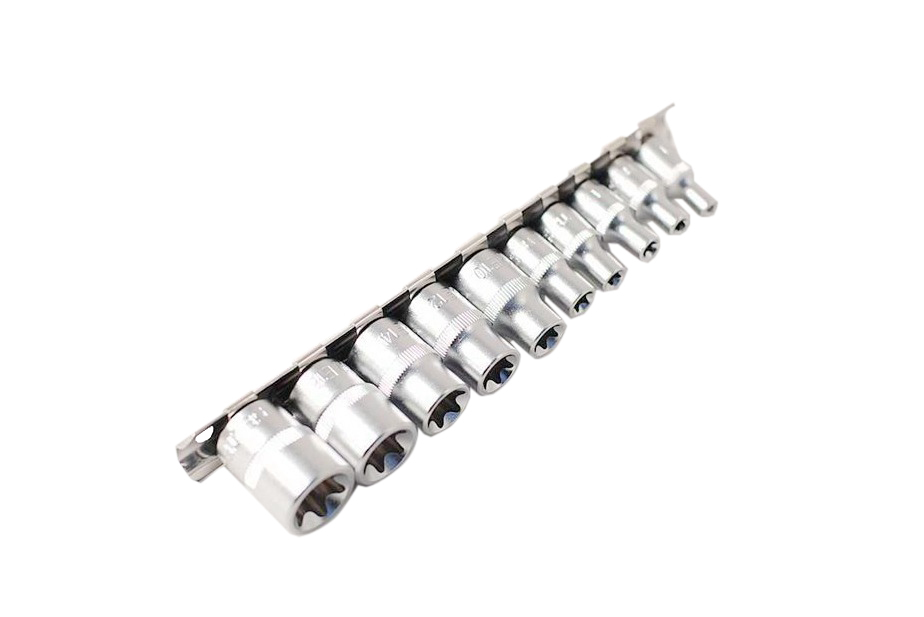 Selta Taiwan 10pc 1/4" & 3/8" Dr. Torx E-Star Female Socket Set: E4-E18