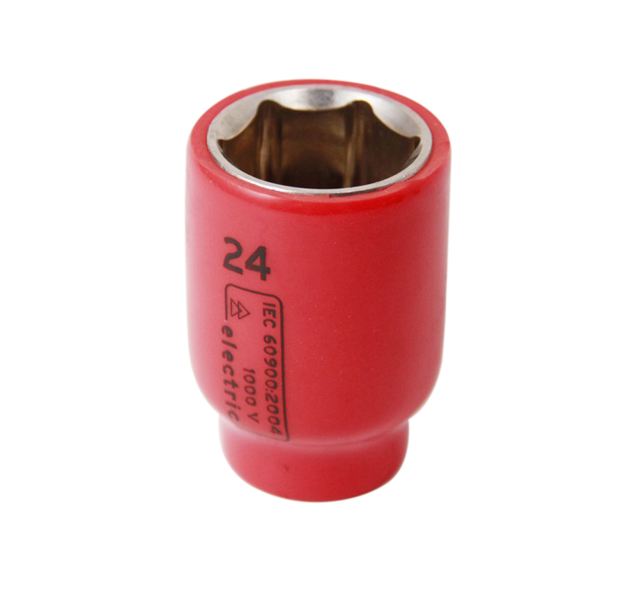 Fully Insulated Electrician VDE 1/2" Dr. 6PT Socket 1000V Option 10-24mm