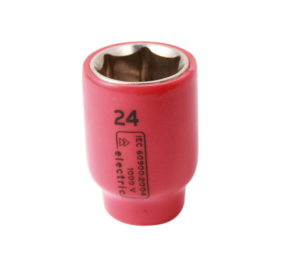 Fully Insulated Electrician VDE 1/2" Dr. 6PT Socket 1000V Option 10-24mm