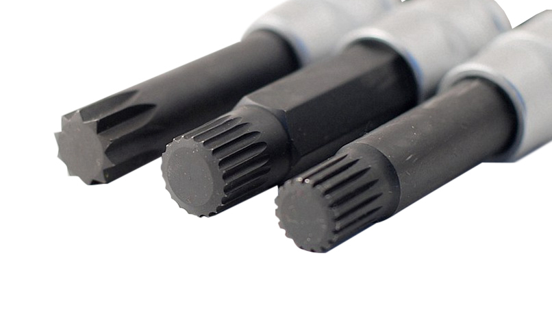 S2 Steel Spline Socket Bits f Wheel Nut: 10PT 15.8mm/17PT 14.33mm/21PT 16.41mm