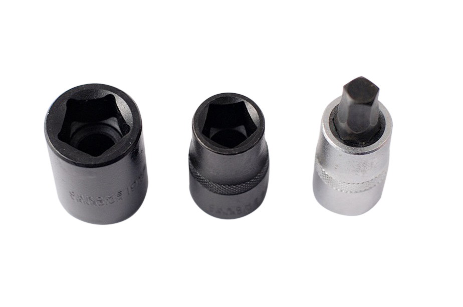 3pc 1/2" Dr. Cr-V Girling Pentagon Brake 14,19mm Five Star Socket & 10mm Bit Set