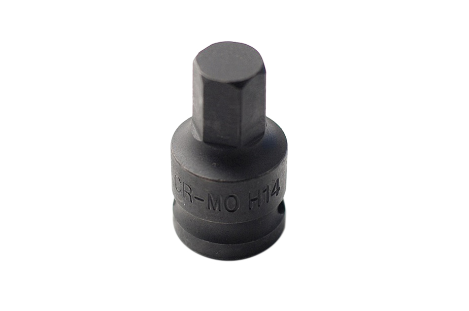Cr-Mo 1/2" Dr. Bi-Hex 12PT 85mmL Deep Impact Socket & Hex Allen Bits 6pc Set for Hub Nut