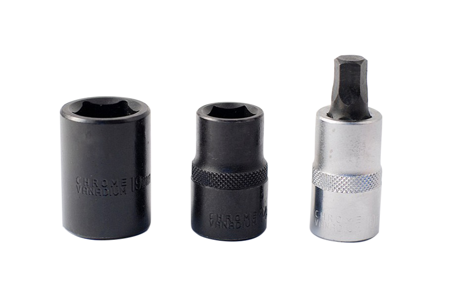 3pc 1/2" Dr. Cr-V Girling Pentagon Brake 14,19mm Five Star Socket & 10mm Bit Set