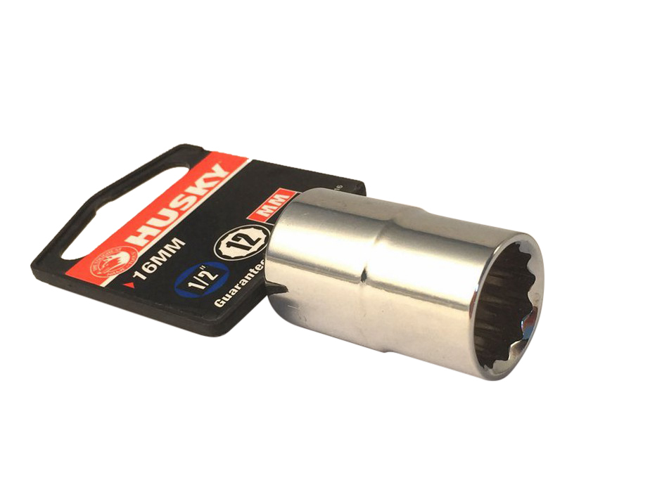 Husky Cr-V 1/2" Dr 12pt Double Bi-Hex Socket Individual: 16,30,36mm
