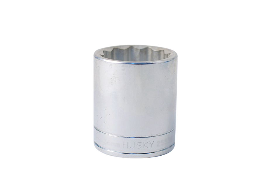 Husky/King Tony Cr-V 1/2" Drive 12pt Double Hex SAE /AF Imperial Socket Individual: 7/16"-1 1/4"