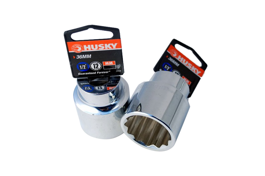 Husky Cr-V 1/2" Dr 12pt Double Bi-Hex Socket Individual: 16,30,36mm