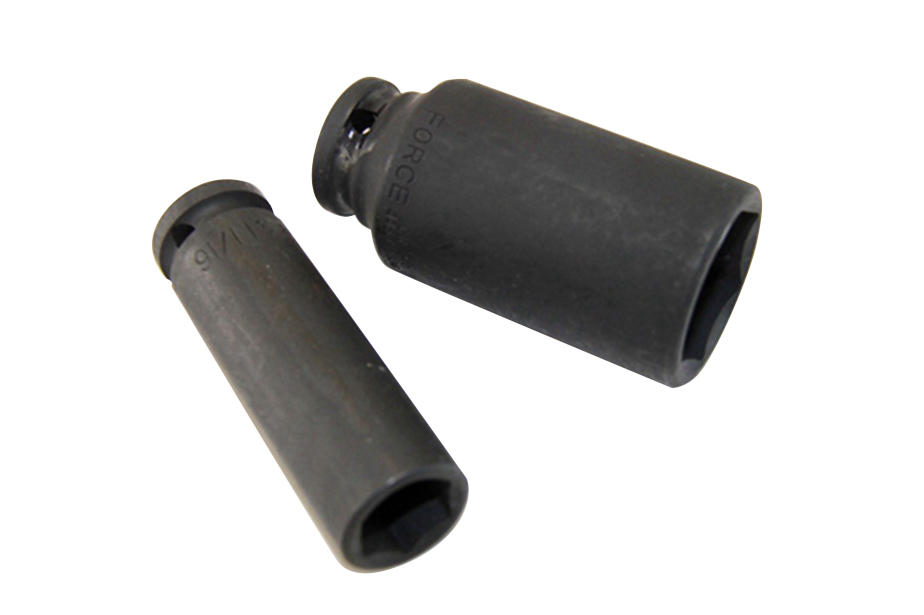 Force / Husky 1/2" Dr. 6pt Cr-Mo Deep Impact Socket SAE/Imperial Individual:7/16-1.3/16"
