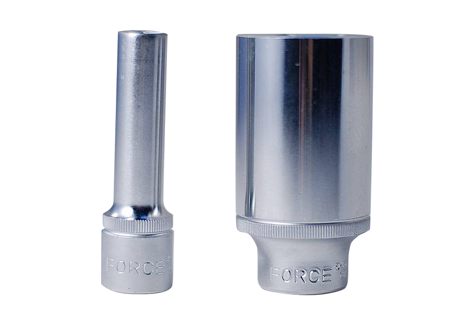 Force 1/2" Dr 6PT Flank 77mmL Deep Socket Metric Imperial Size