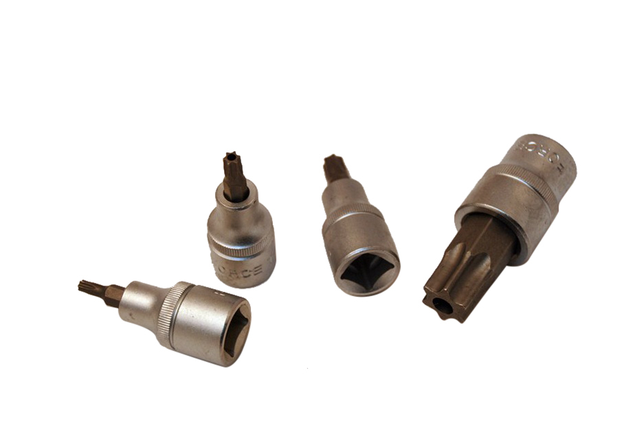 Force 1/2" Dr S2 Steel Star Torx Tamperproof Socket Bit with 55mm/100mm/130mmL