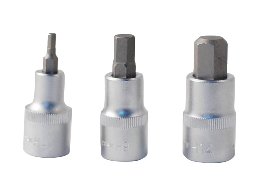 Selta Taiwan 9pc 1/2" Dr. S2 Steel Hex Allen Key Socket Bits: H4-5-6-7-8-9-10-12-14mm