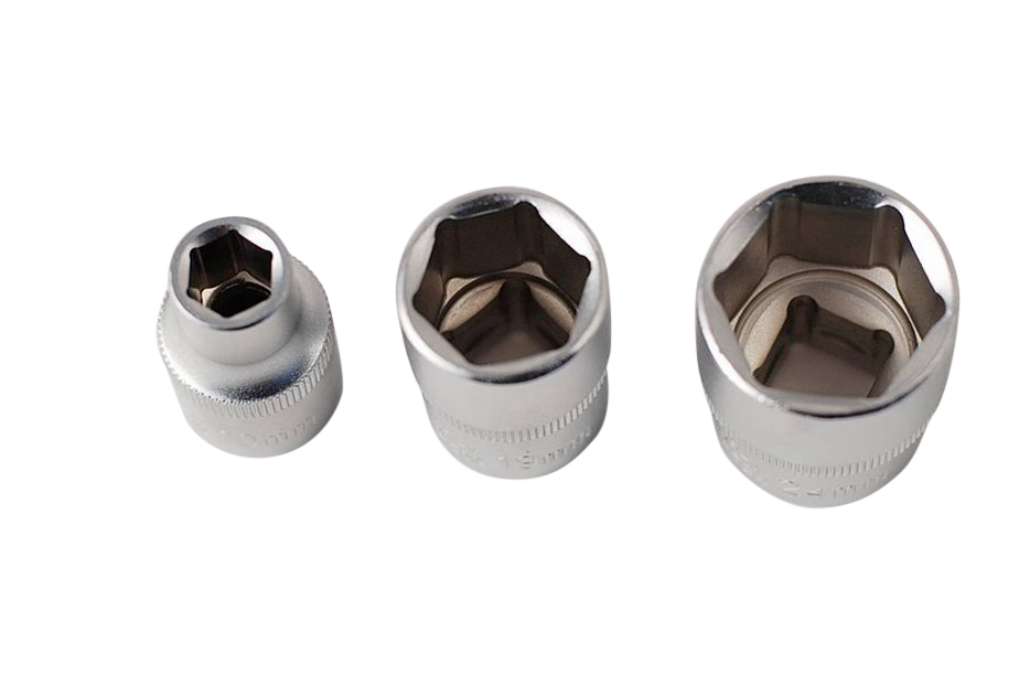 Selta Taiwan 12pc 1/2" Dr 6pt/12pt Socket:10-11-12-13-14-15-16-17-18-19-22-24mm