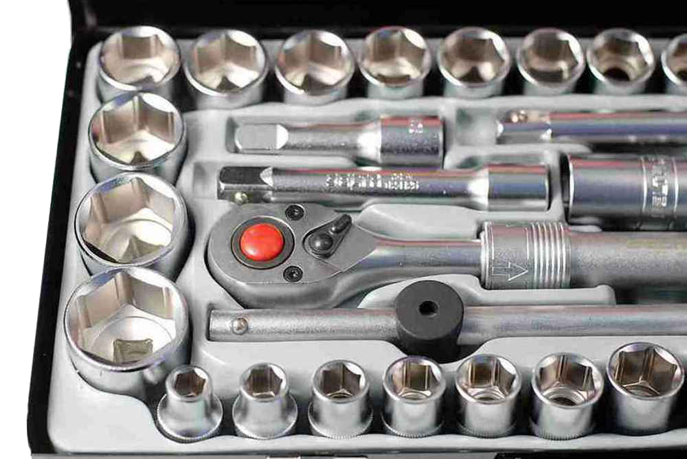 Selta Taiwan 1/2" Dr. 6PT Metric & Imperial 41pc Socket with Telescope Ratchet Handle & Socket Accessories