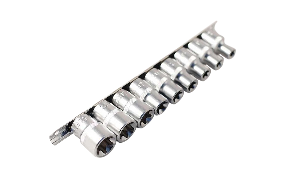 Selta Taiwan 9pc 1/2" Dr. Torx E-Star Female Socket: E10-11-12-14-16-18-20-22-24