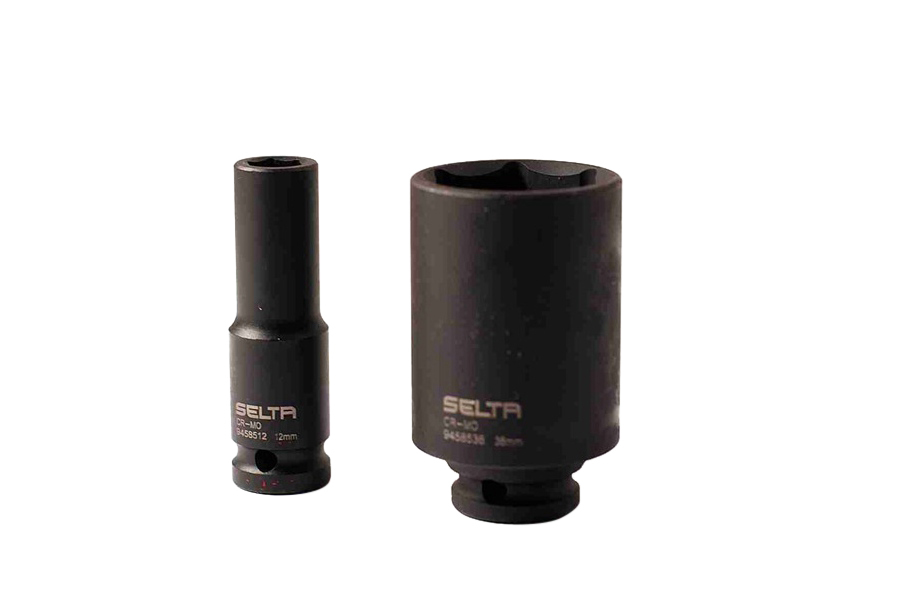 Selta Taiwan 16pc 1/2" Dr 6pt Cr-Mo 78mm Long Deep Air Impact Socket:10-36mm