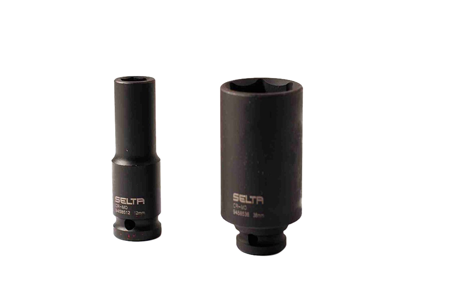 Selta Taiwan 12pc 1/2" Dr 6pt Cr-Mo 78mm Long Deep Air Impact Socket:10-24mm