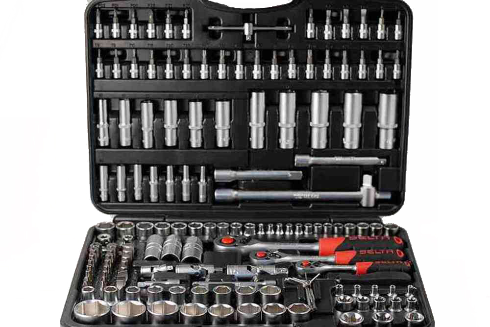 Selta Taiwan 150pc 1/4"-3/8"-1/2" Dr. 6PT Reg. Deep & Female E-Star Socket & Bits Set