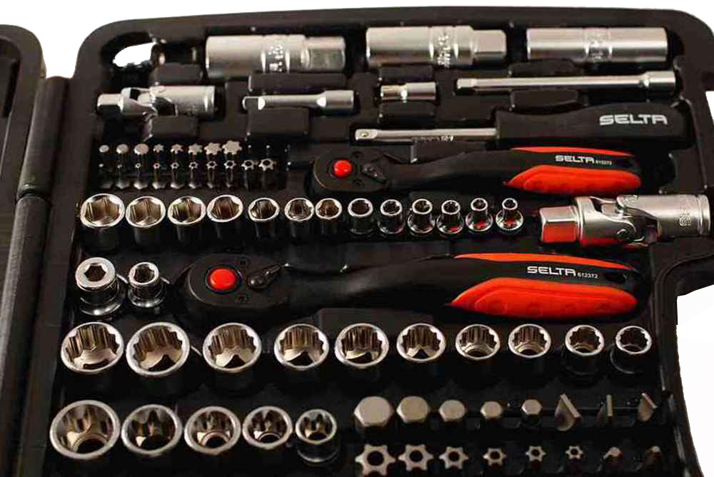Selta Taiwan 172pc 1/4"-3/8"-1/2" Dr. Reg. Deep Female E-Star Socket & Bits Set