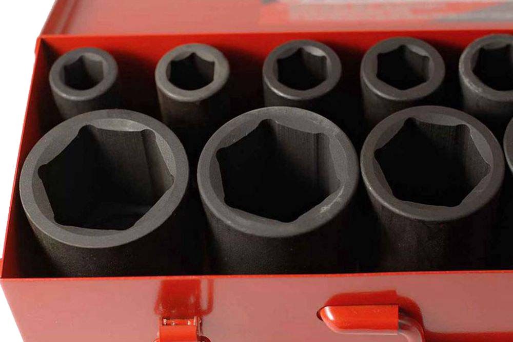 Selta Taiwan 16pc 3/4" Dr 6pt Cr-Mo 95mm Extra Deep Air Impact Socket Set:17-50mm