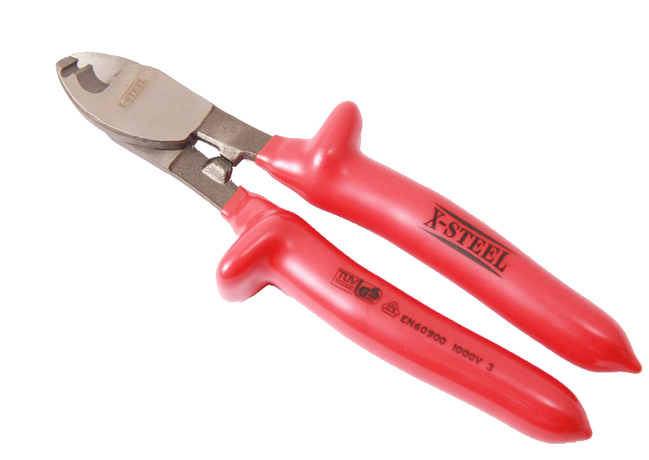 X-Steel Insulated Electrician VDE Copper/Aluminium Cable Cutters Pliers 6"/8"/10" with Big Head