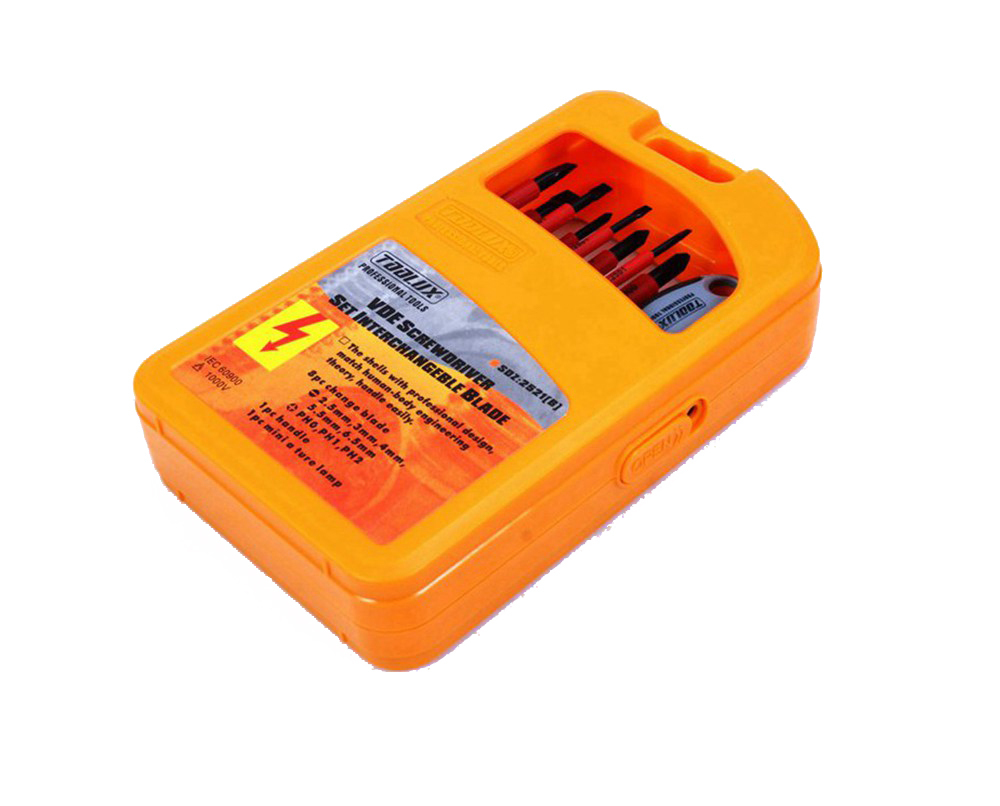 Expert 9-in-1 VDE Insulated IEC 60900 AC1000V Screwdriver Set:Slot Phillip Head