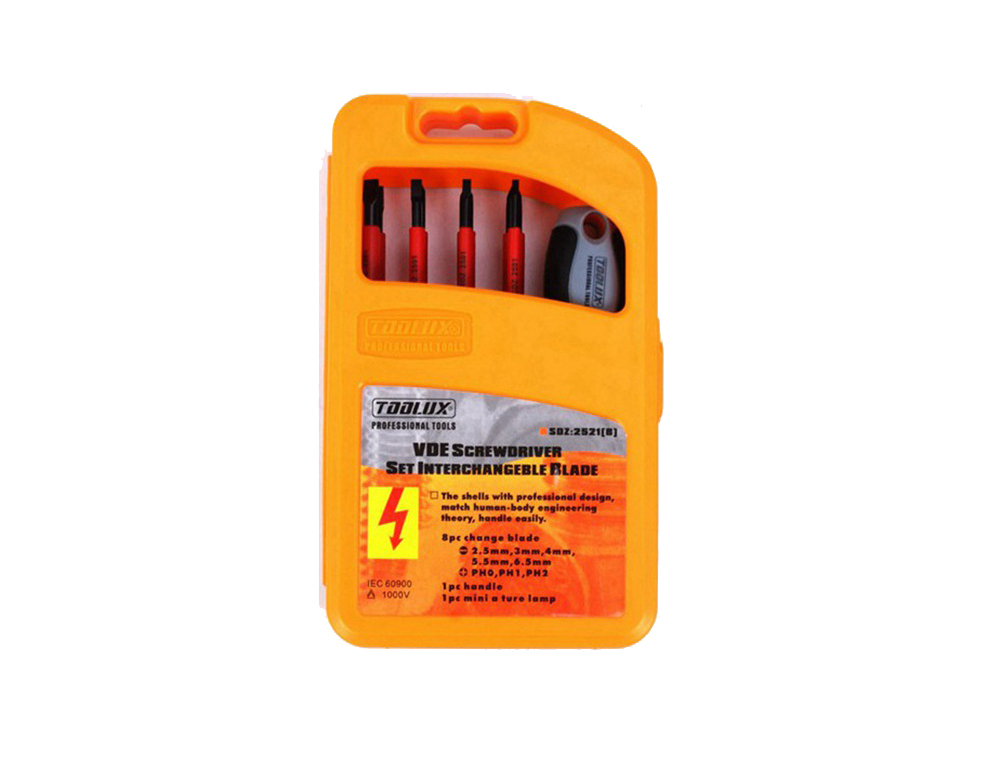 Expert 9-in-1 VDE Insulated IEC 60900 AC1000V Screwdriver Set:Slot Phillip Head