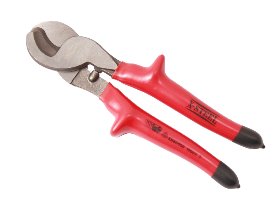 X-Steel Insulated Electrician VDE Copper/Aluminium Cable Cutters Pliers 6"/8"/10" with Big Head