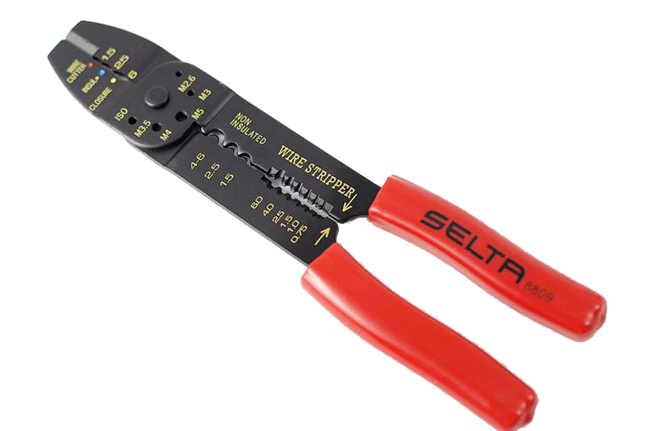 Selta Taiwan 9-3/4" 5 Way Wire Cutter Crimping  Stripper Shearing Terminal Pliers
