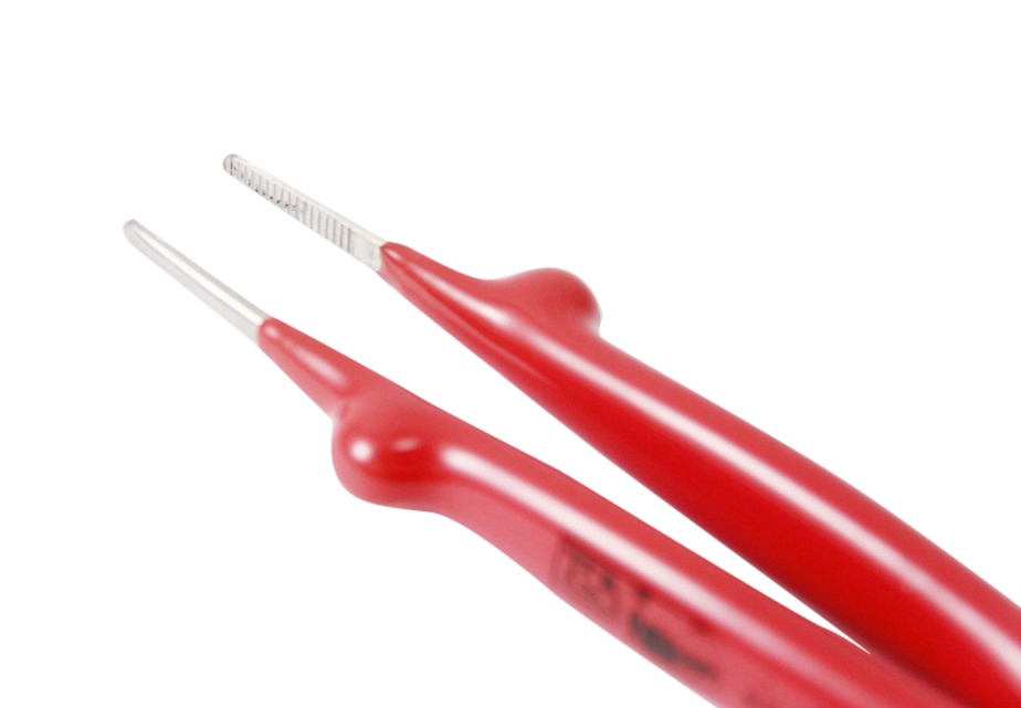 X-Steel 145mm VDE Insulated Electrician Tweezers 1000V Option:Straight/Bent