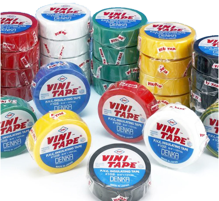 Denka Japan 0.13x19mmx10yd VINI PVC Electrical Insulation Wiring Tape