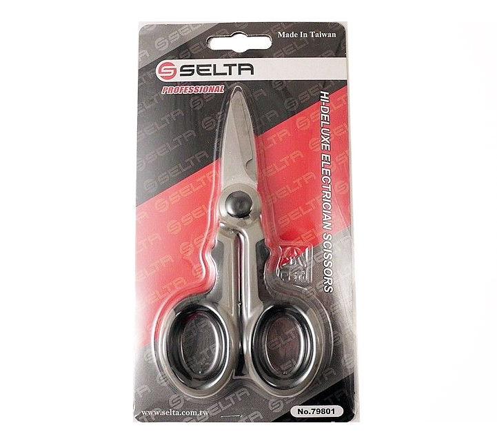 Selta Taiwan Hi-Deluxe 125mm Stainless Steel Electrician Scissors Cutting Notch