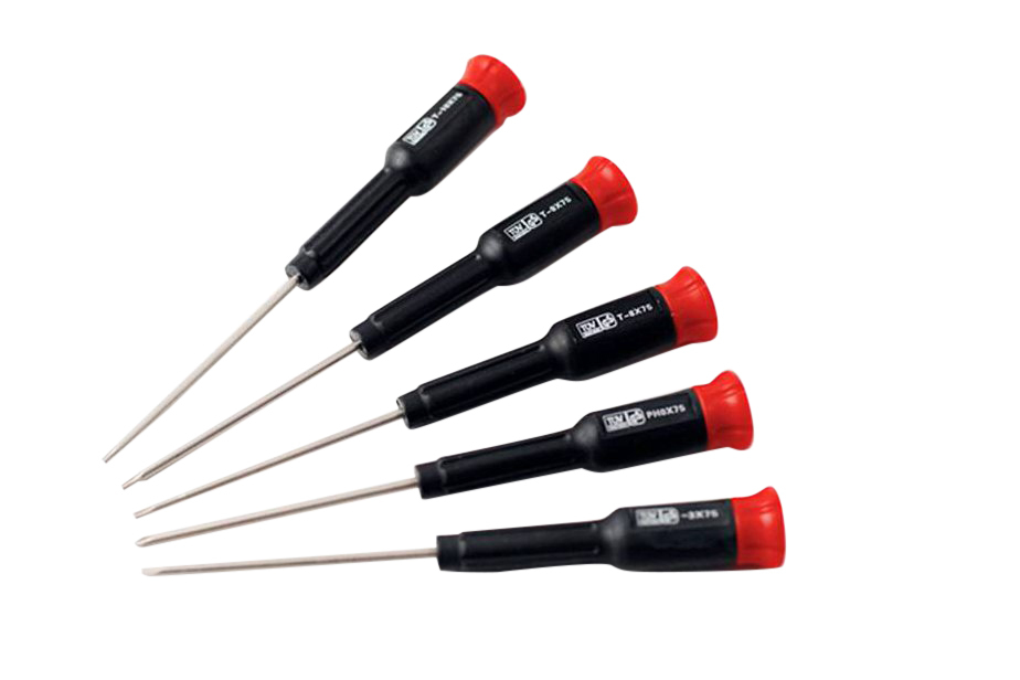5pc Cr-V High Precision Screwdriver Set 160mm Full Length Torx T8,9,10 Ph0 Flat3