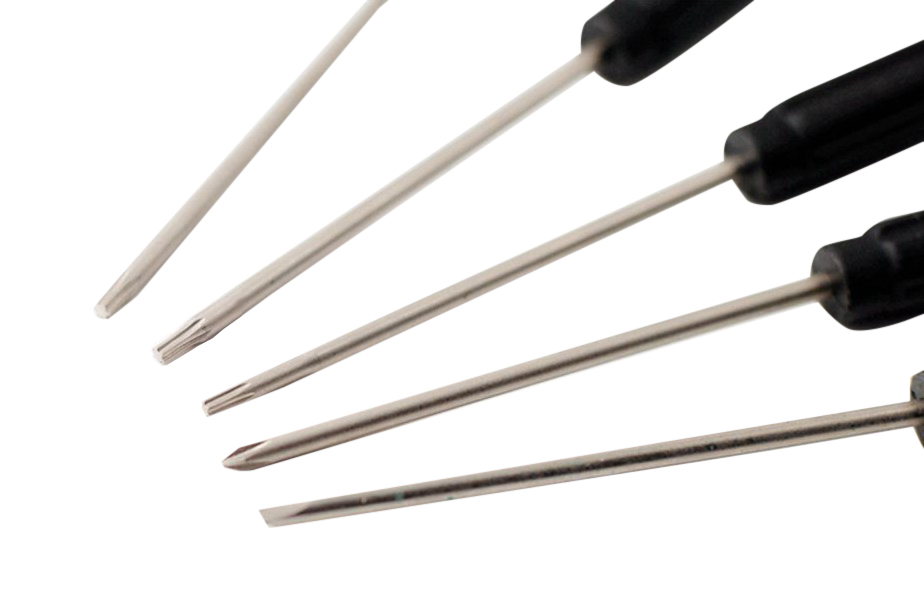 5pc Cr-V High Precision Screwdriver Set 160mm Full Length Torx T8,9,10 Ph0 Flat3