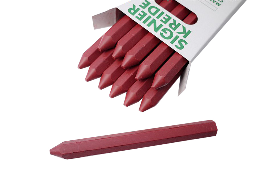 12pc-Pack 12mmx120mm Marking Lumber Crayons Layout Chalk Permanent & Waterproof German Made