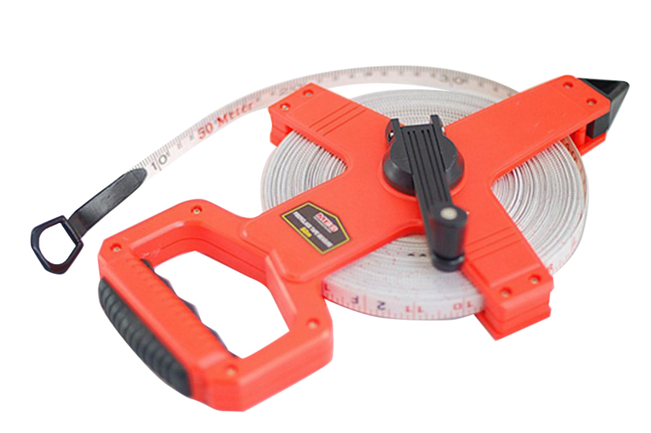 Dual Scale Open Reel Survey Measuring Tape Metric Imperial Measure 100m
