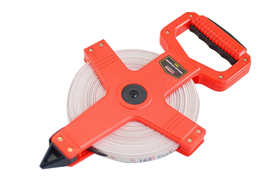 Dual Scale Open Reel Survey Measuring Tape Metric Imperial Measure 100m