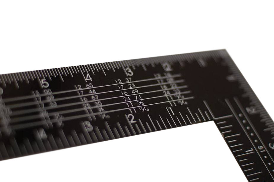 400x600mm Carpenter Steel Rafter & Framing Square Double Face Metric Imperial with Conversion & Rafter Tables