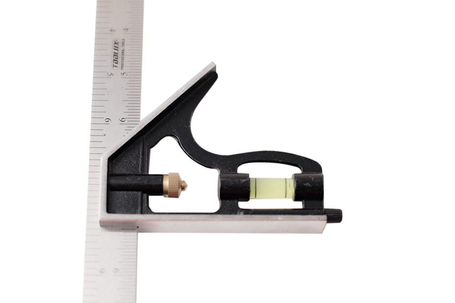 12"/300mm Stainless Steel Ruler Imperial & Metric Combination Try Square with Scriber & Level