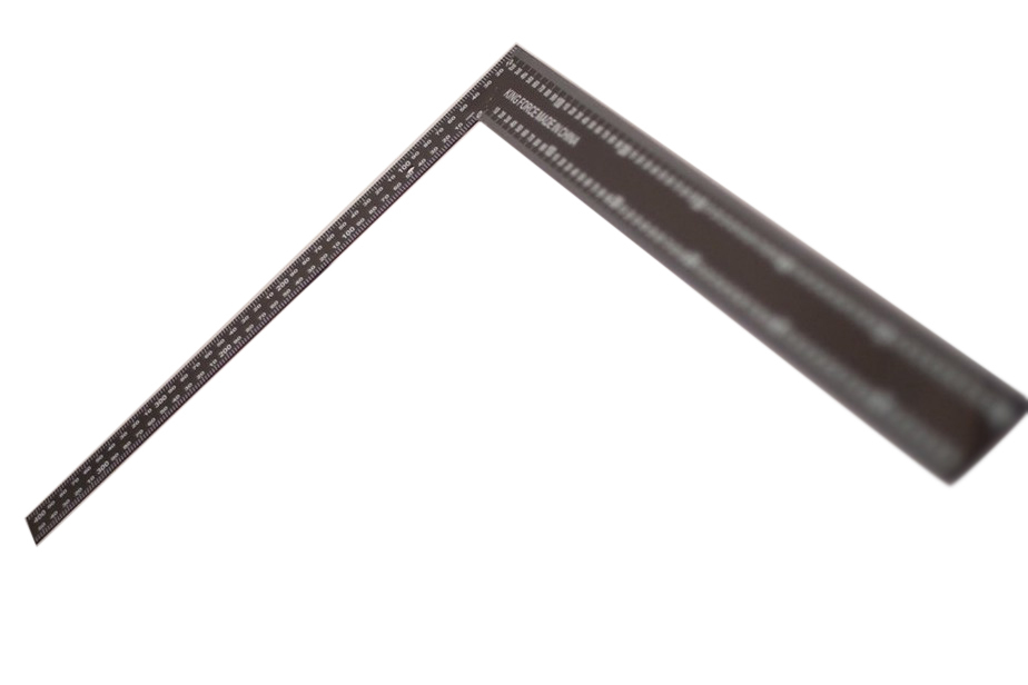 400x600mm Carpenter Steel Rafter & Framing Square Double Face Metric Imperial with Conversion & Rafter Tables
