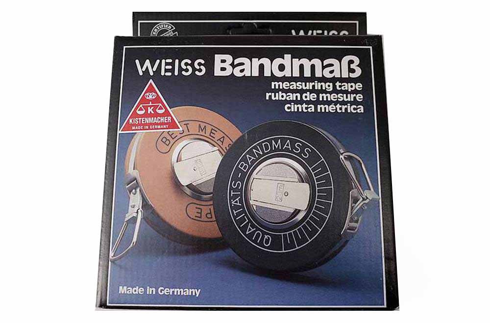 Weiss Germany Metric Imperial Double Face Scale Fibre Measuring Tape "The Best Measure Tape": 30m/50m