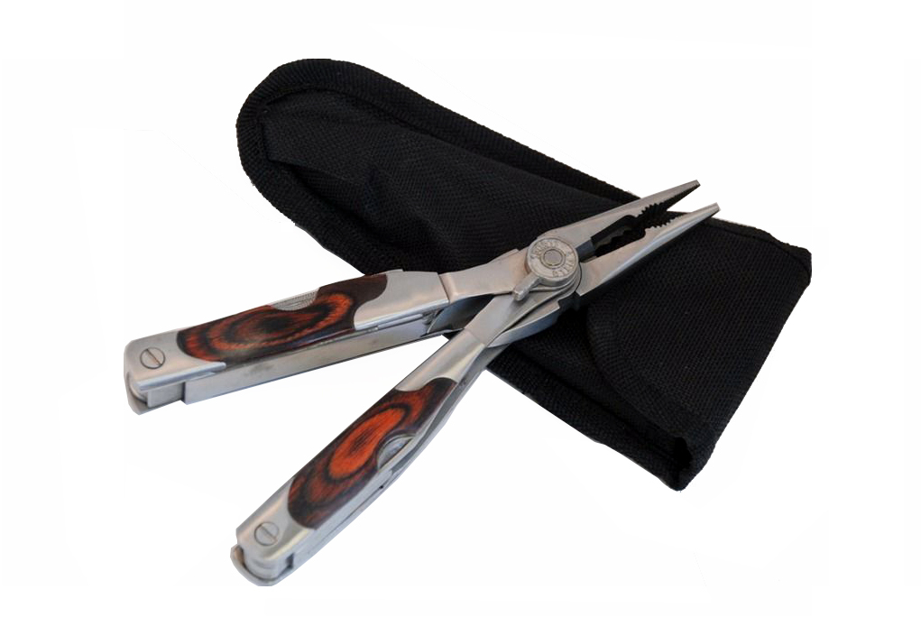 Stainless Steel Switch Double Head Bent Nose & Flat Nose Pliers With Knife Multi Tool