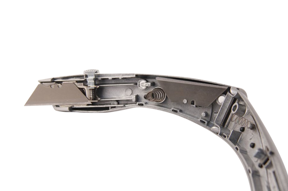 Heavy Duty Utility Knife 4 Blade Zinc Body Safety Holster