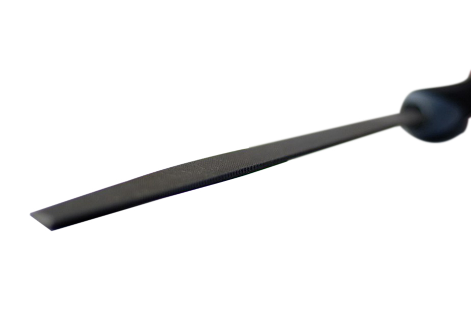4pc Professional 8" 2nd/Medium Cut Steel File PVC Grip Handle:Flat Half Round Round Square