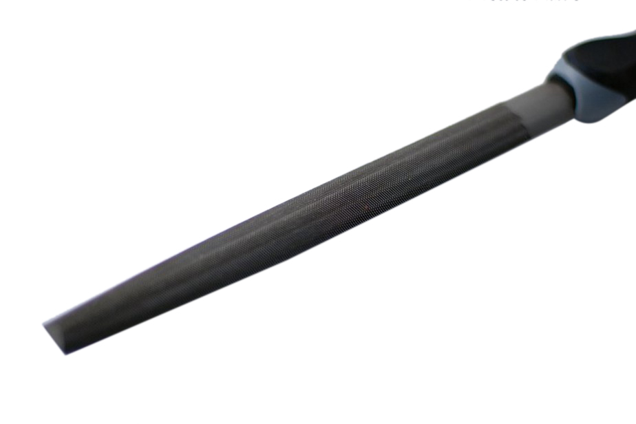 4pc Professional 8" 2nd/Medium Cut Steel File PVC Grip Handle:Flat Half Round Round Square