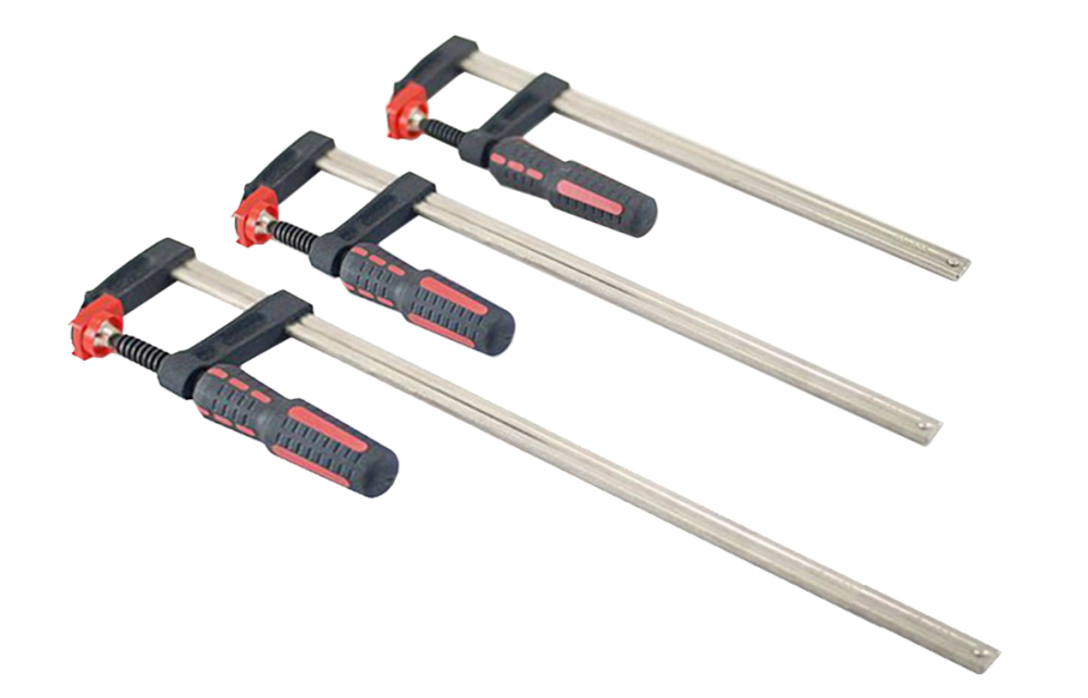 Heavy Duty F-Type Screw Bar Clamp Welding Woodwork Size & Qty Option: 50x250mm-120x600mm