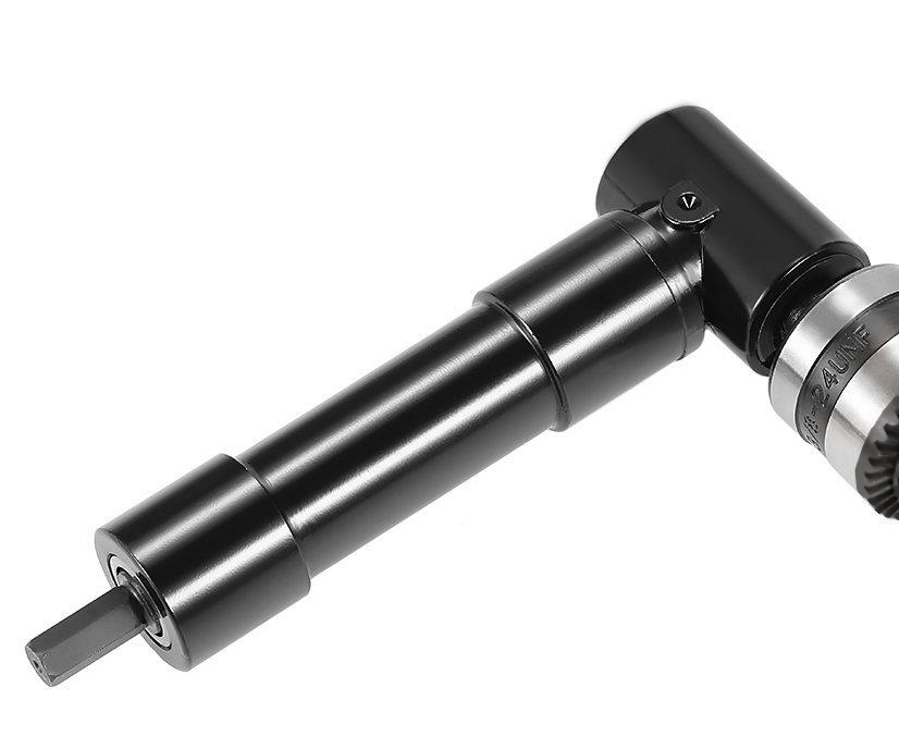 Cordless 90° Right Angle Drill Attachment Adapter 3/8" Keyed Chuck 8mm Hex Shank