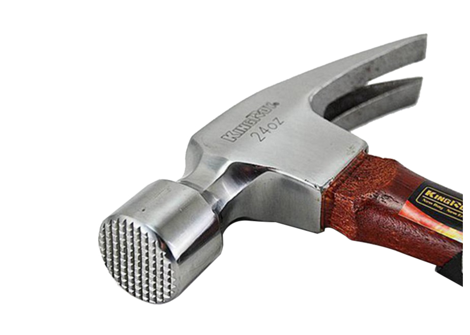 Heavy Duty Rip Claw Hammer Hickory Wood Handle Flat or Jagged Nose Bent or Straight Jaw