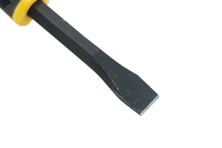 2pc 12"/300mm Flat & Point Masonry Brick Cold Chisel Set with Safety Guard