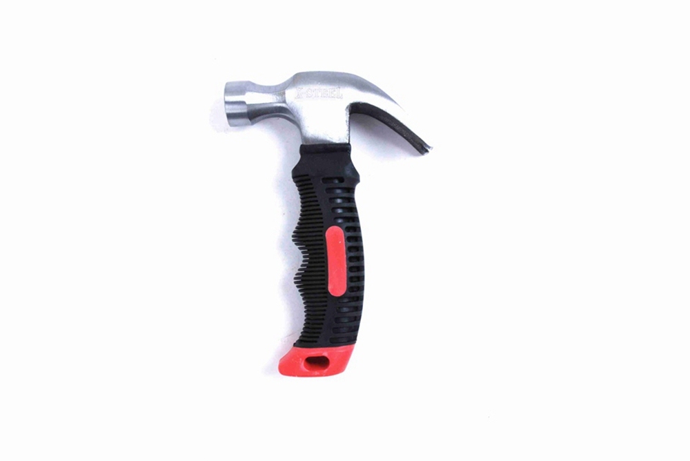 8oz Stubby Claw Hammer Shock-Absorbed Soft-grip Handle