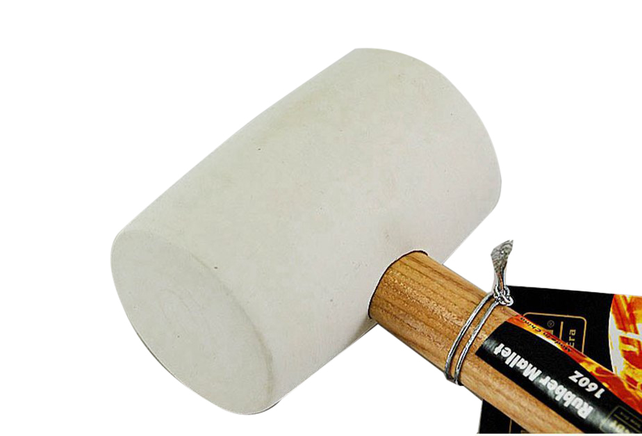 White Soft  Rubber Mallet Tile Tapping Hammer 8/16/24oz