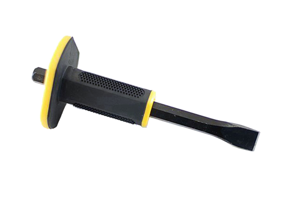 2pc 12"/300mm Flat & Point Masonry Brick Cold Chisel Set with Safety Guard